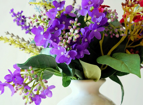 flores no vaso