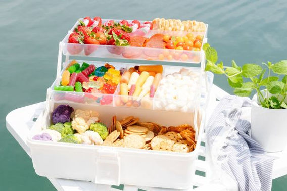 charcuterie tackle boxes Rainbow Candy Board in Box Container for Kids Watertight container with 4 secure snap locks Made my 1st charcuterie tackle