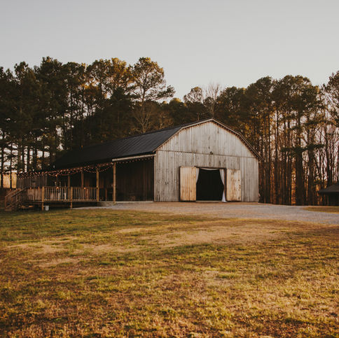 Rustic Pine Farms Venue during winter.