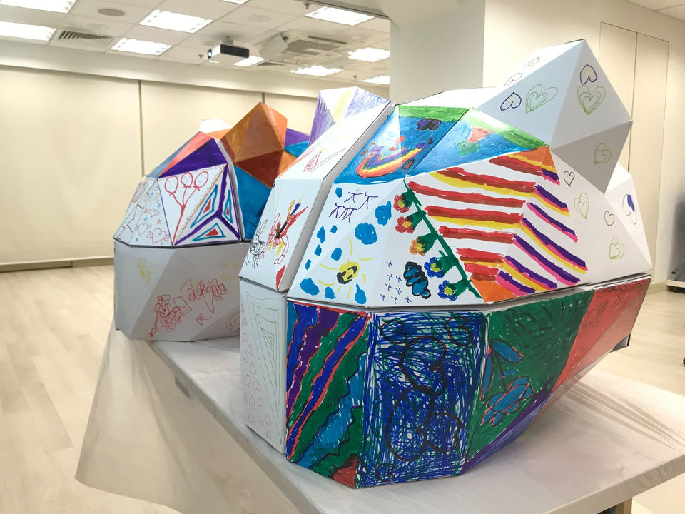 paper animal, 3D animal, tiger head, colouring