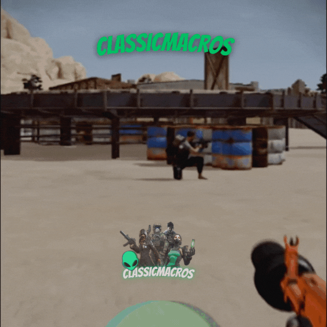 Exemplo do funcionamento do No Recoil para Pubg da Classic Macros