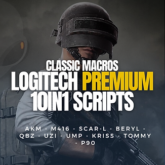 Banner Logitech Pubg Premium pack 10in1 Scripts da Classic Macros