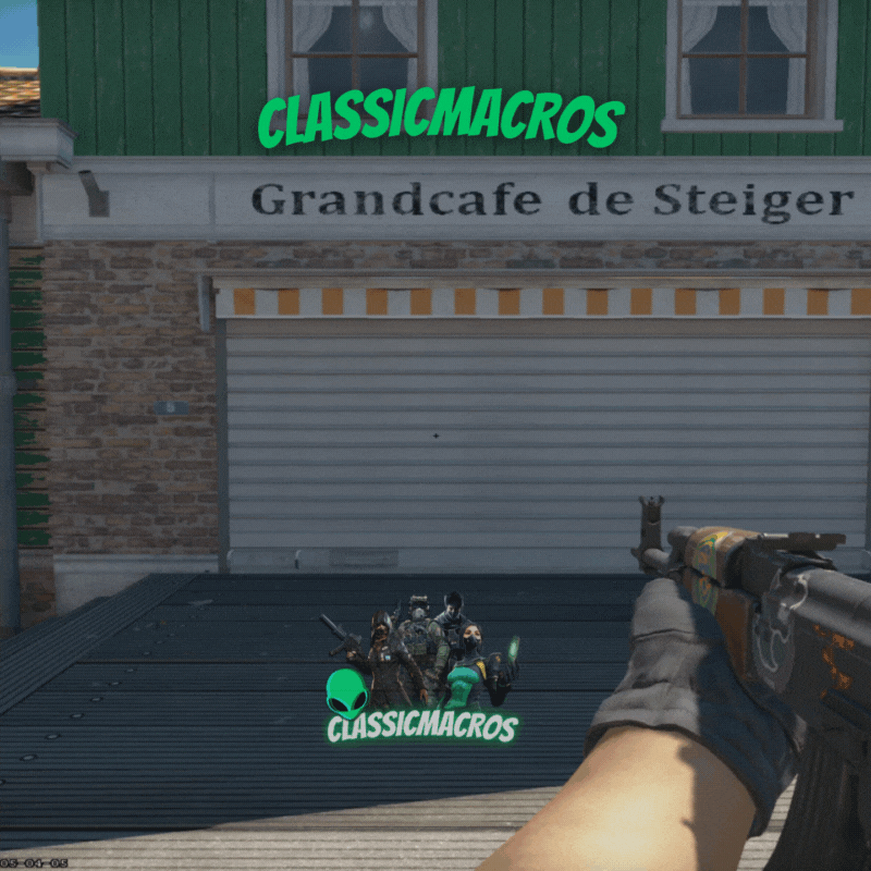 Exemplo do funcionamento do No Recoil para Cs2 da Classic Macros