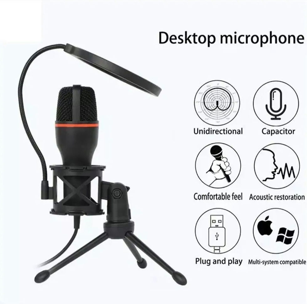 Miniature : Profi USB Studio Kondensator Mikrofon Podcast Tischstativ Popschutz 35€