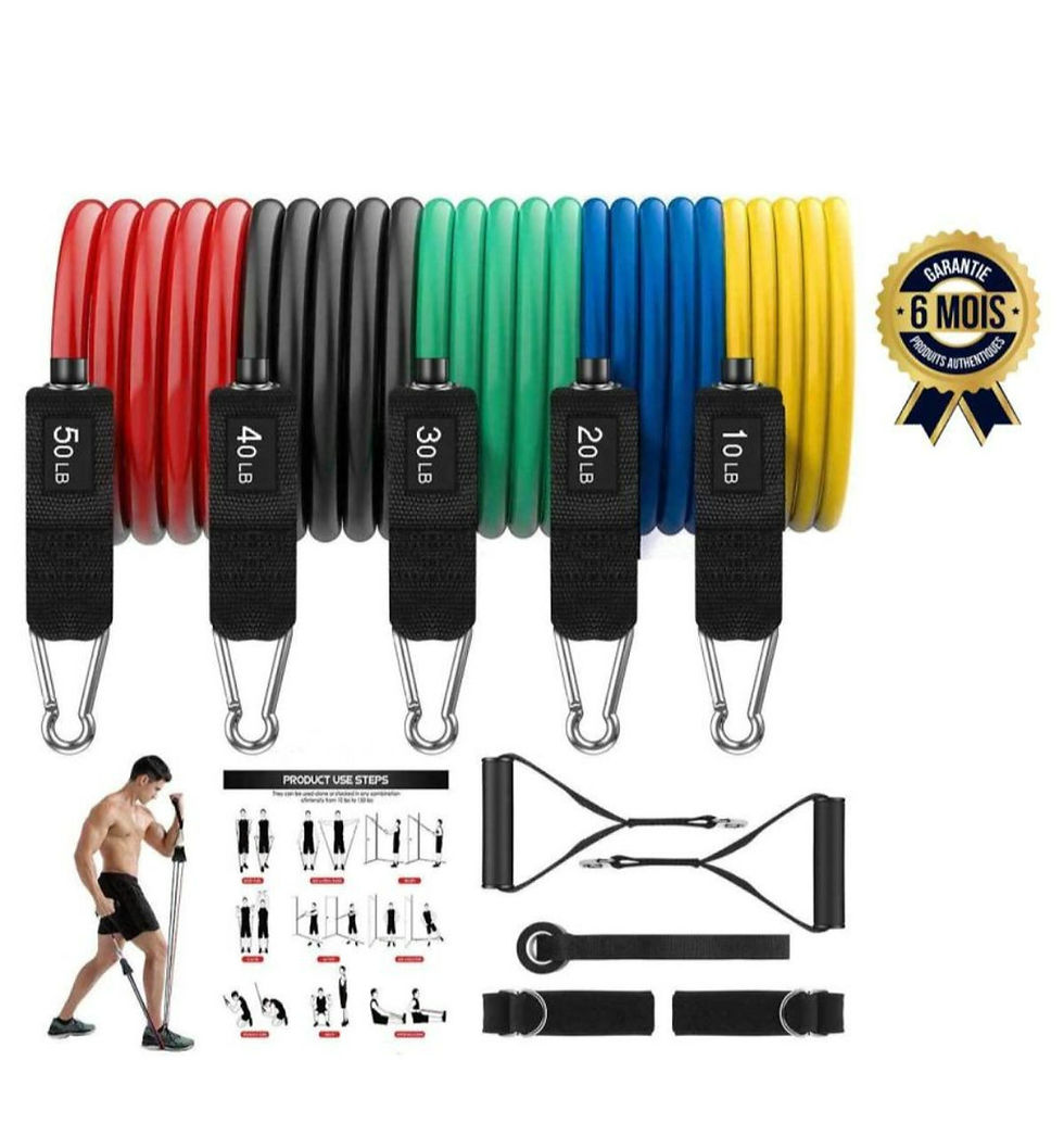 Ensemble de 11 bandes de résistance - hommes et femmes - Provenance Cameroun