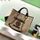Thumbnail: Ch*nel Woven Tote Textured Signature Bag#A54203