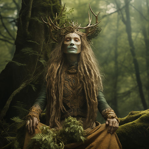Tableau de la forêt de Brocéliande en Bretagne