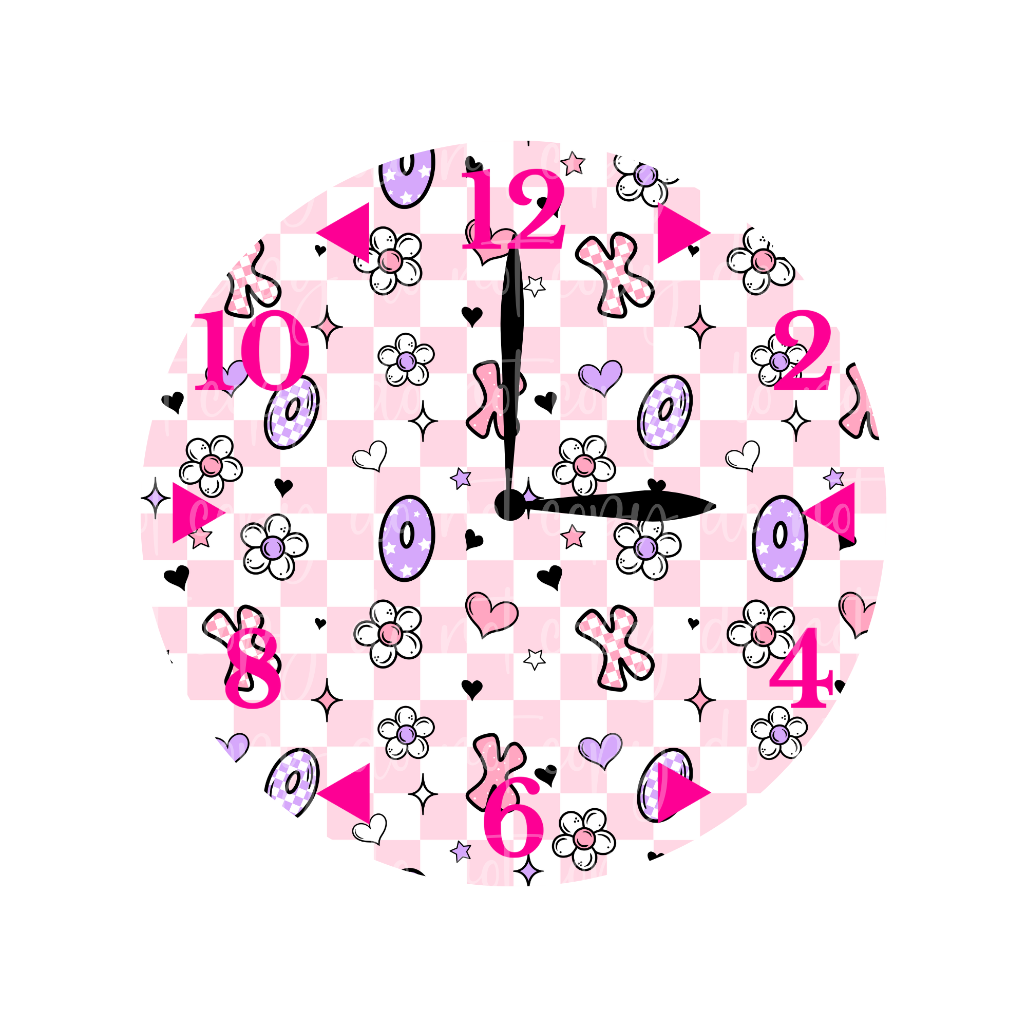 XOXO  - UV DTF Clock Decal