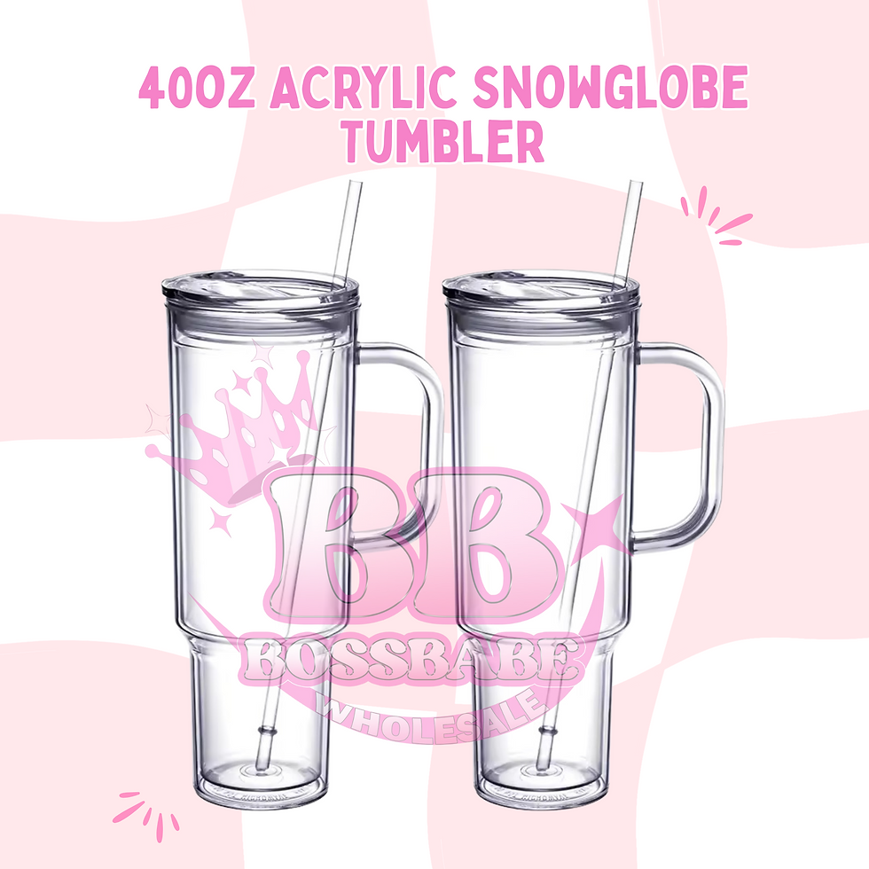 40oz Double Walled Acrylic Snowglobe