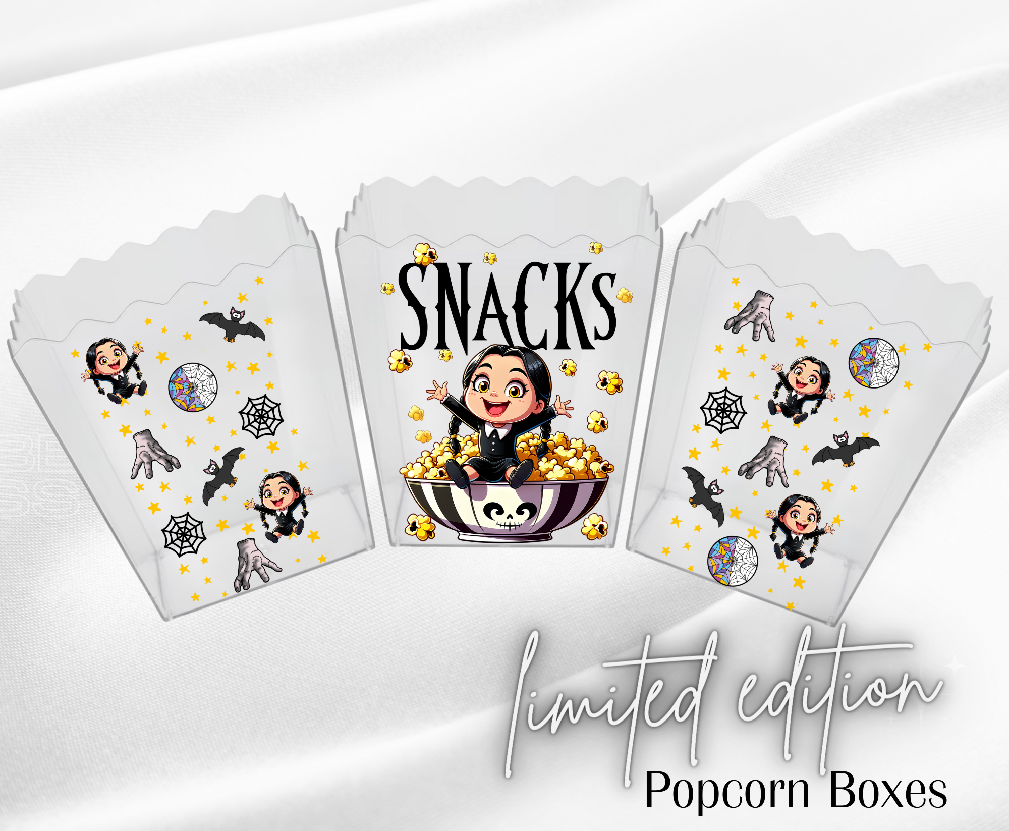 Wednesday Popcorn Decals set of 3