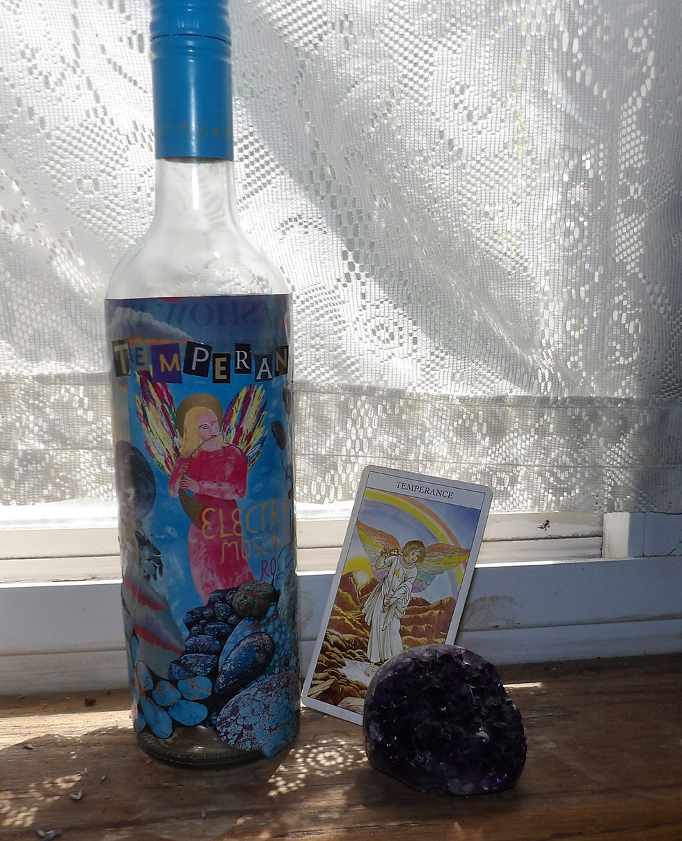 Thumbnail: Tarot Card Collage Bottle: Temperance 