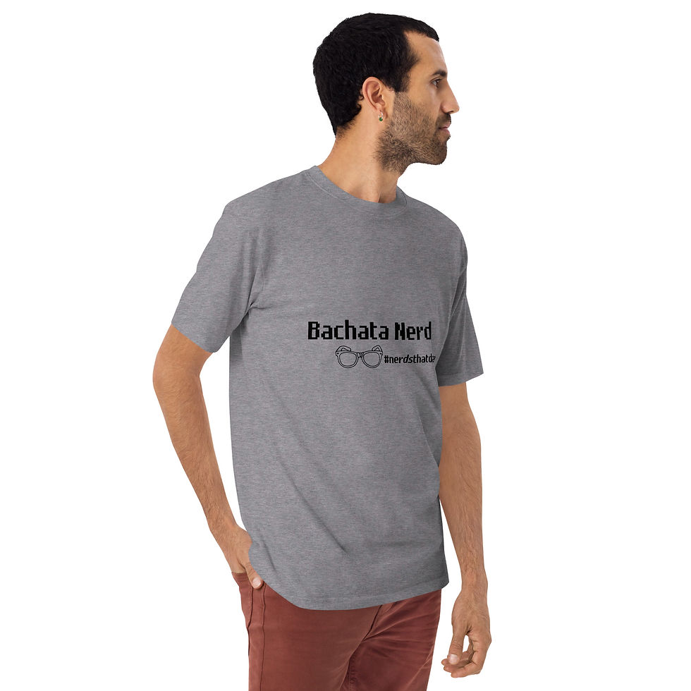 Thumbnail: Bachata nerd (black letters) - white Men’s tee
