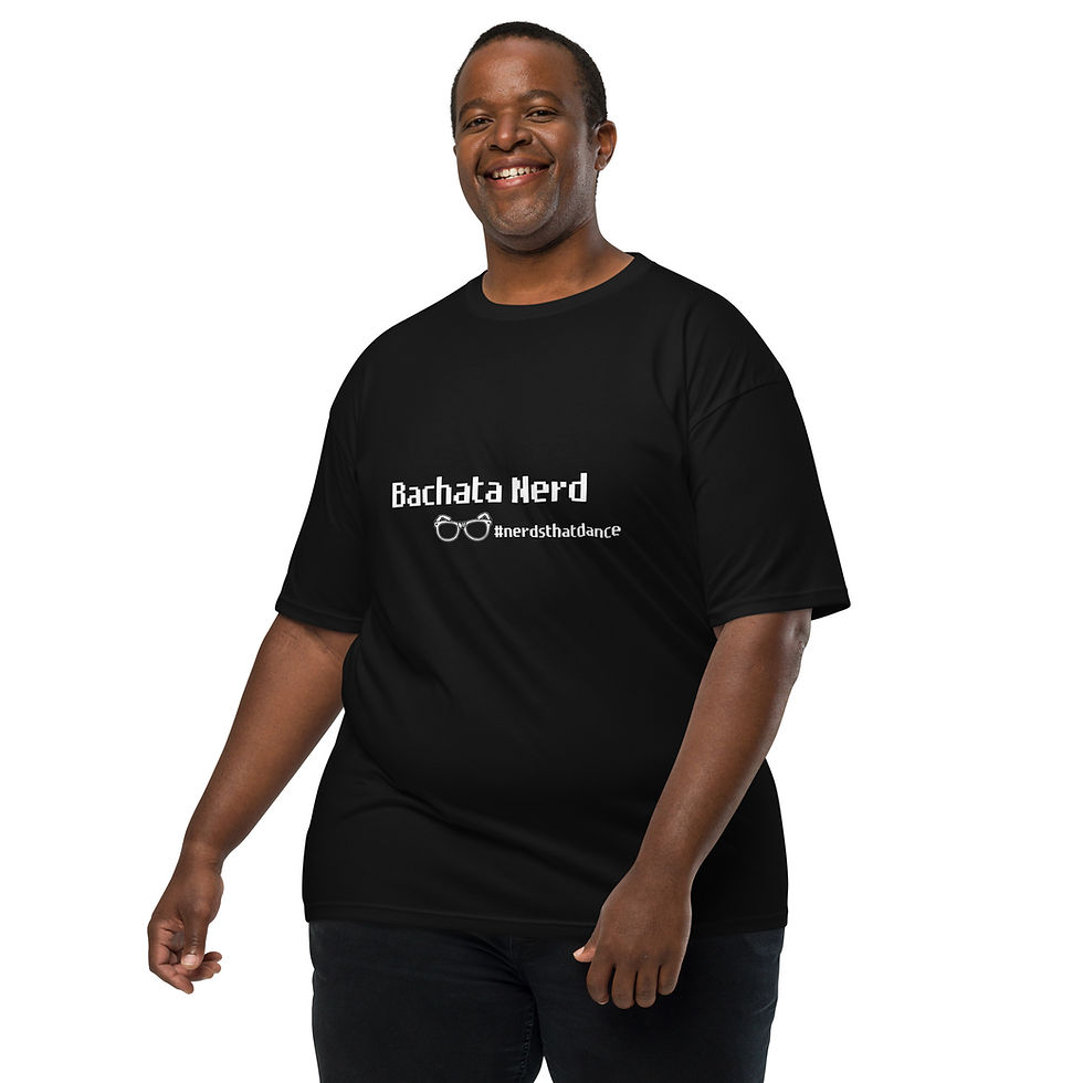 Bachata nerd (white letters)- black Men’s tee