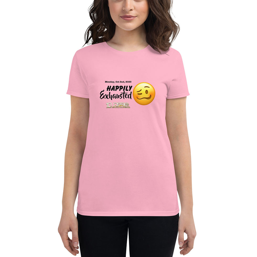 Thumbnail: Happily Exhausted - Women's short sleeve t-shirt