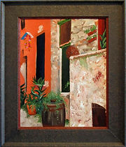  La passeggiata ? framed original oil painting