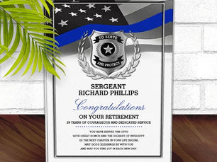 Review Police Officer Retirement Acrylic Award