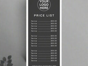 Review Gray Business Logo l Professional Price List Menu