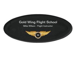Top 5! Classy Flight School Or Airline Staff Name Tag