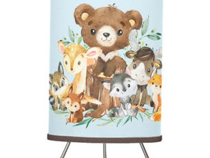 Hot Review! Woodland Animals Baby Boy Nursery Lamp