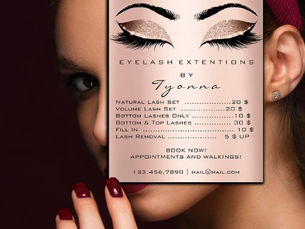 Best Price! Pink Rose Gold Skin Makeup Eyes Lashes Prices Poster