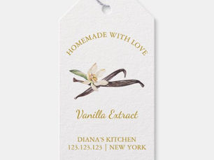 Big Deals! Simple Homemade Vanilla Extract Hang Tag l White
