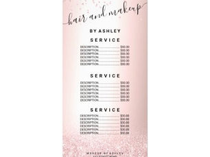 Best Deals! rose gold glitter metallic sparkle confetti price rack card
