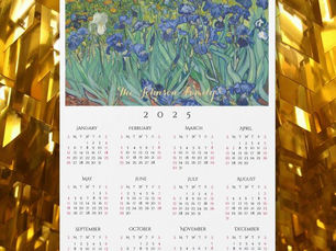 Best Deals! Irises Flowers Vincent Van Gogh 2025 Calendar Card