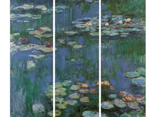 Hot Review! Waterlilies by Claude Monet, Vintage Impressionism Triptych