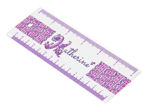 Big Deals! Katherine doodle or your letter K name pink purple Ruler