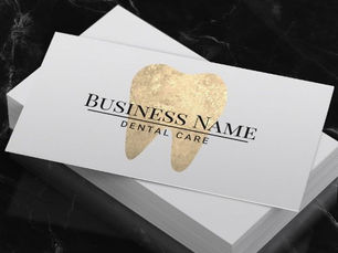 Top 5! Dentist Modern Gold Tooth Dental Office Appointment Card