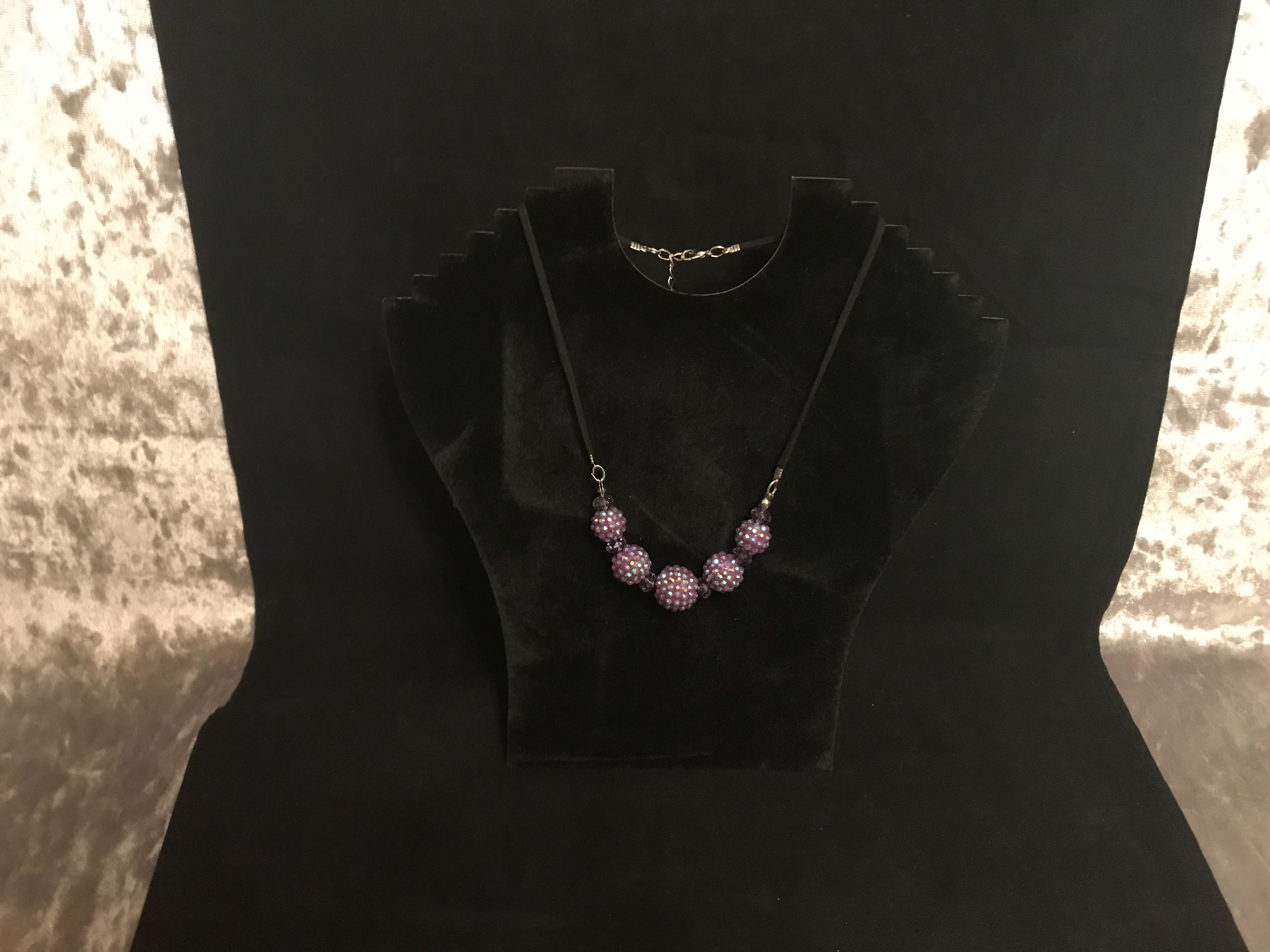 Corded purple beads