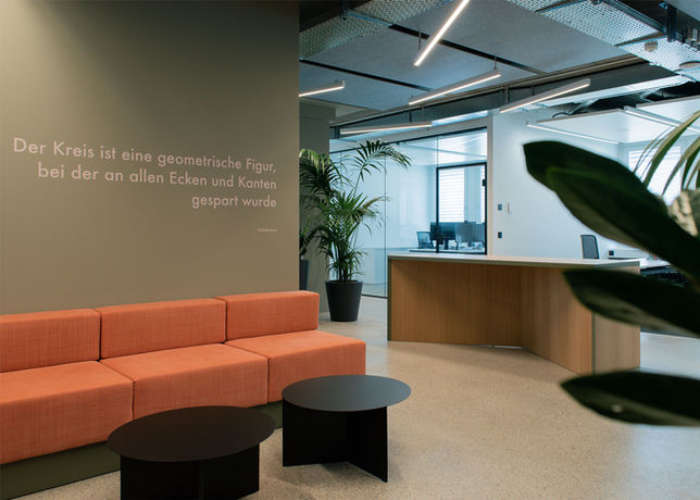 Office plant rental and biophilic workplace design with indoor greenery in meeting rooms, lounge and reception areas.
