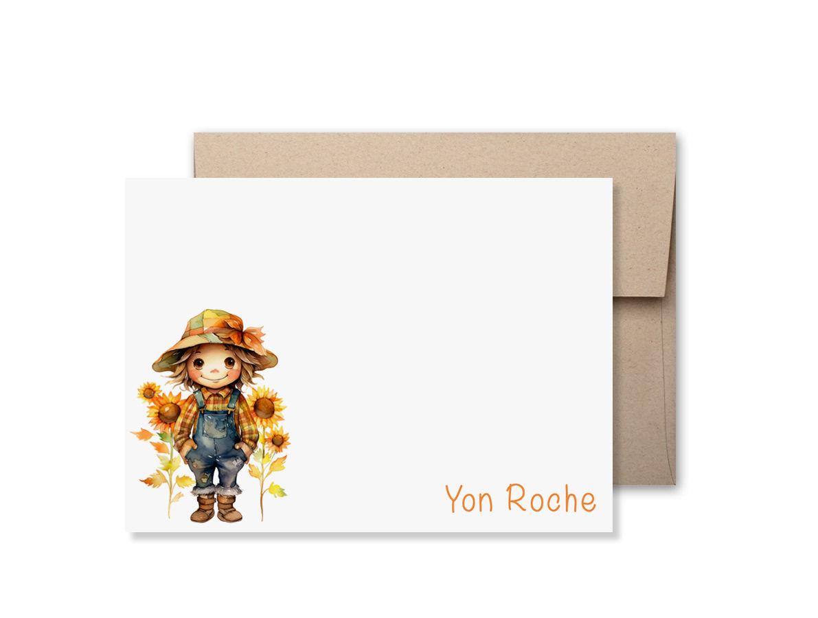 Fall Scarecrow 1 Note Cards