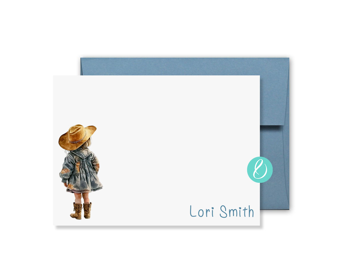 Cowgirl 1 Note Cards