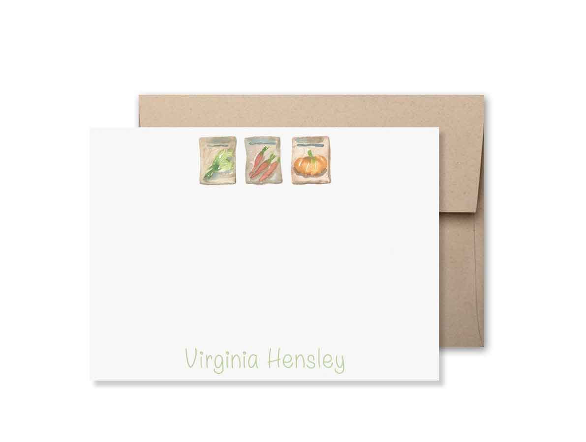 Veggie Seeds Note Cards