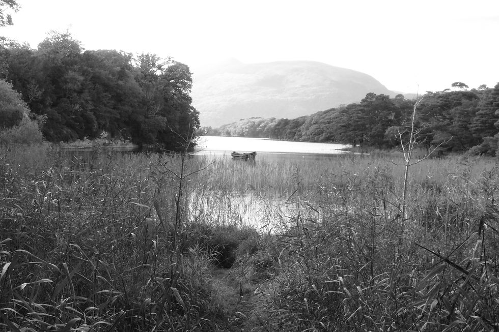 Photo noir et blanc lac Killarney Irlande