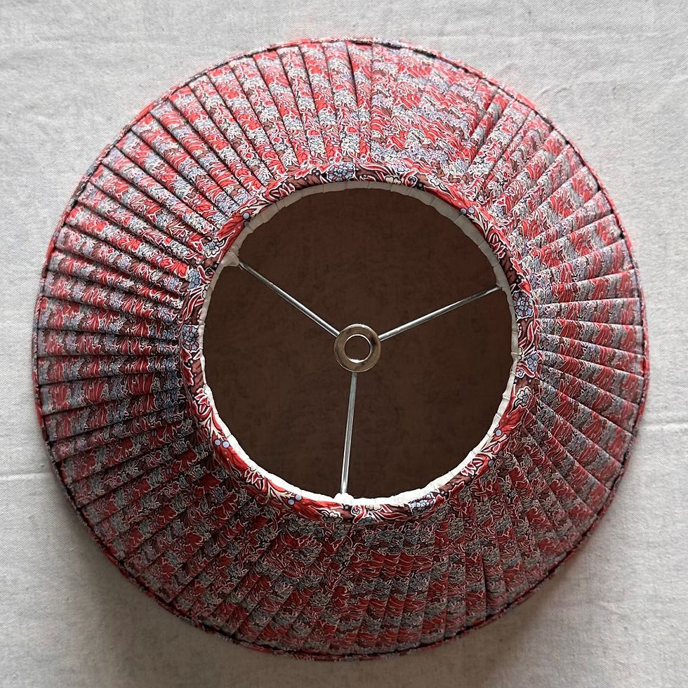 Thumbnail: Aubrey Forest Lampshade in Burgundy and Light Blue