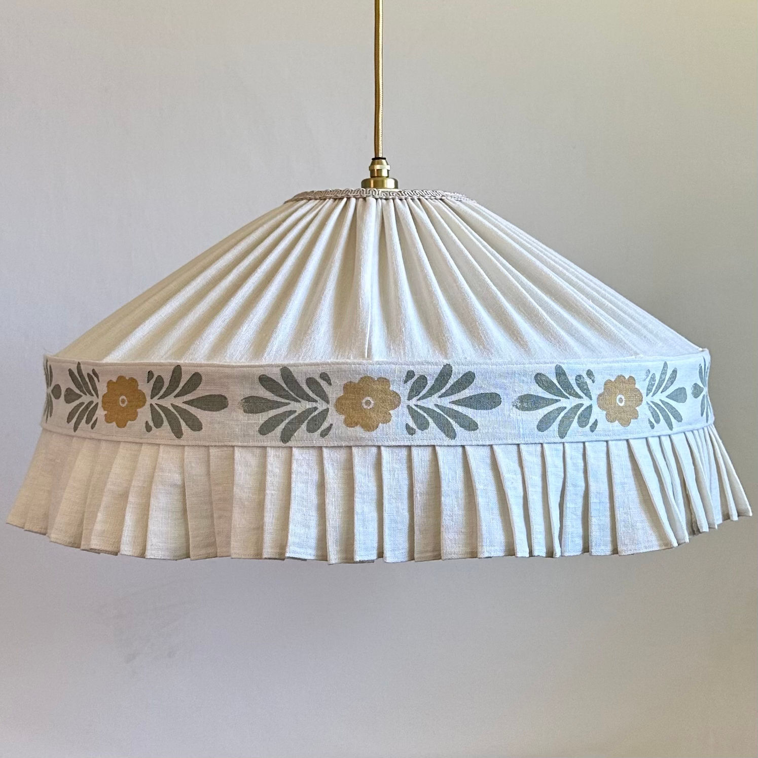 Skirted Folk Pendant Shade in Pear