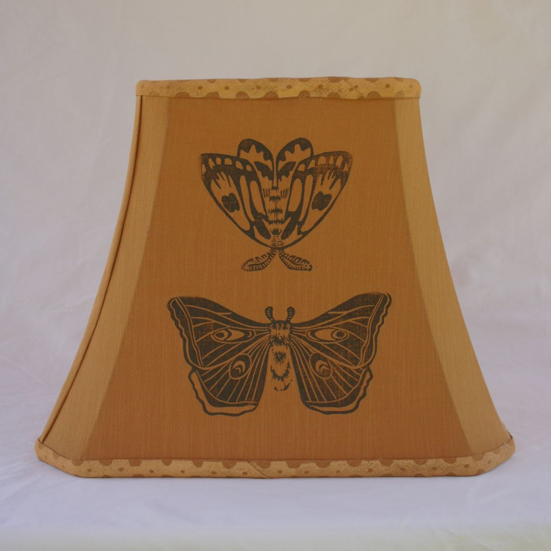 Moth Lampshade in Yellow Ochre