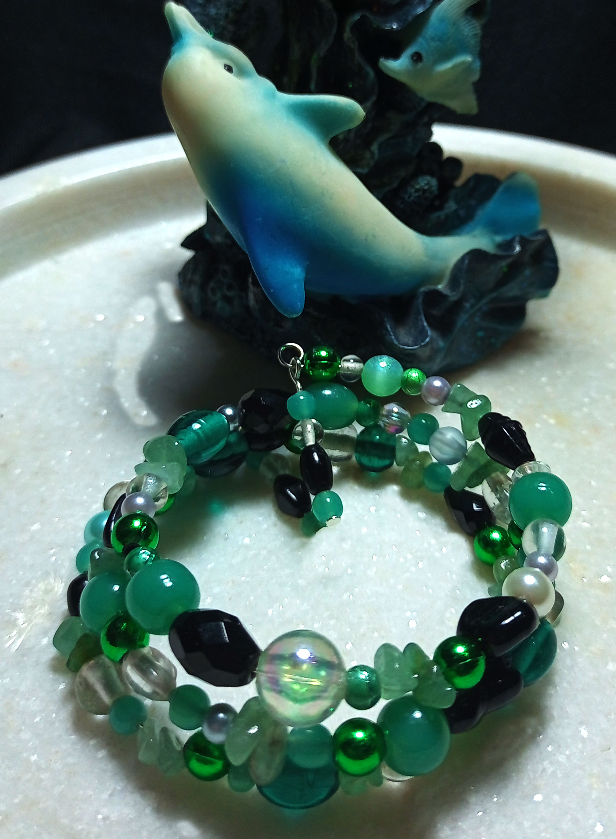 Hand crafted memory wire bracelet