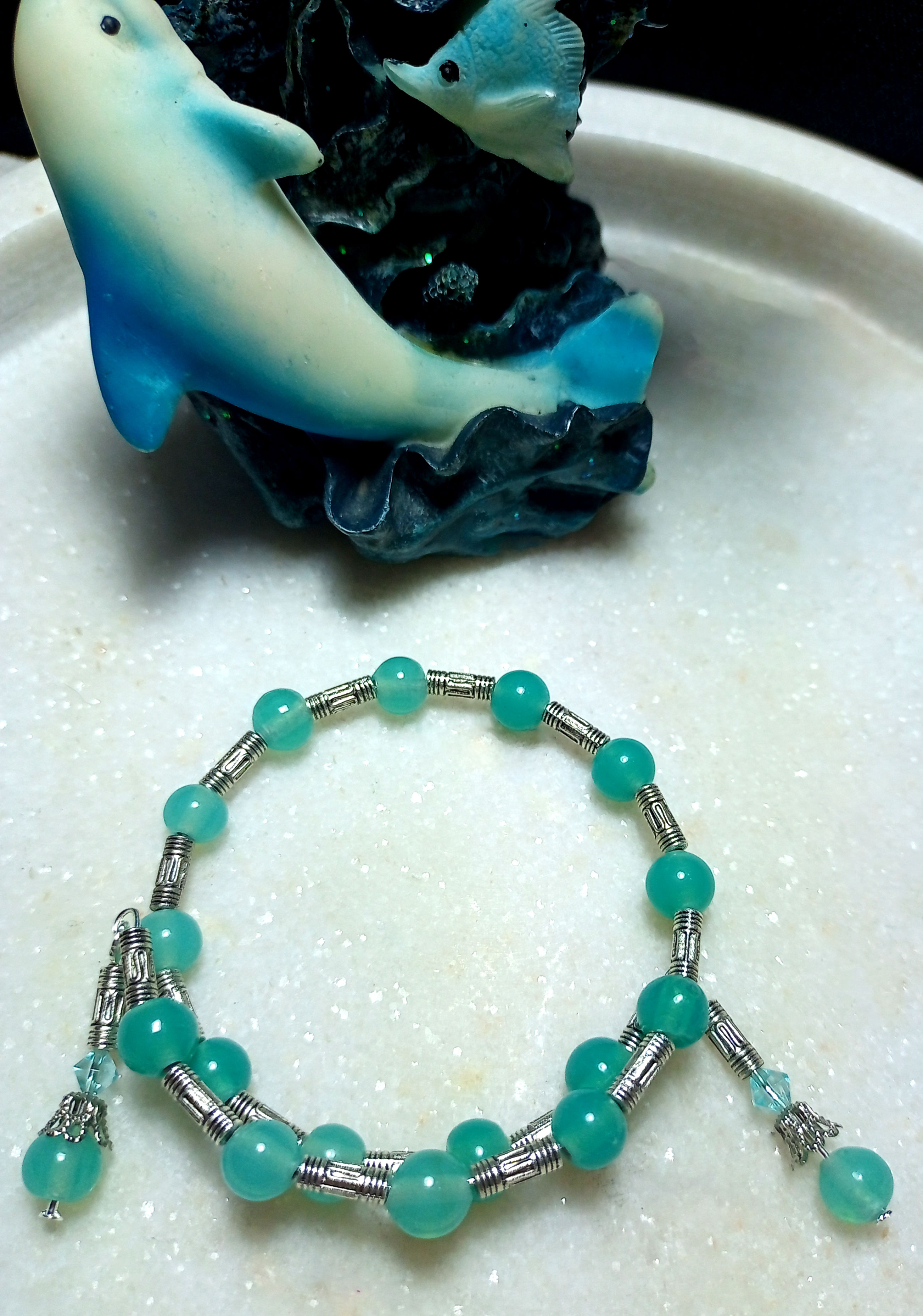 Hand crafted memory wire bracelet
