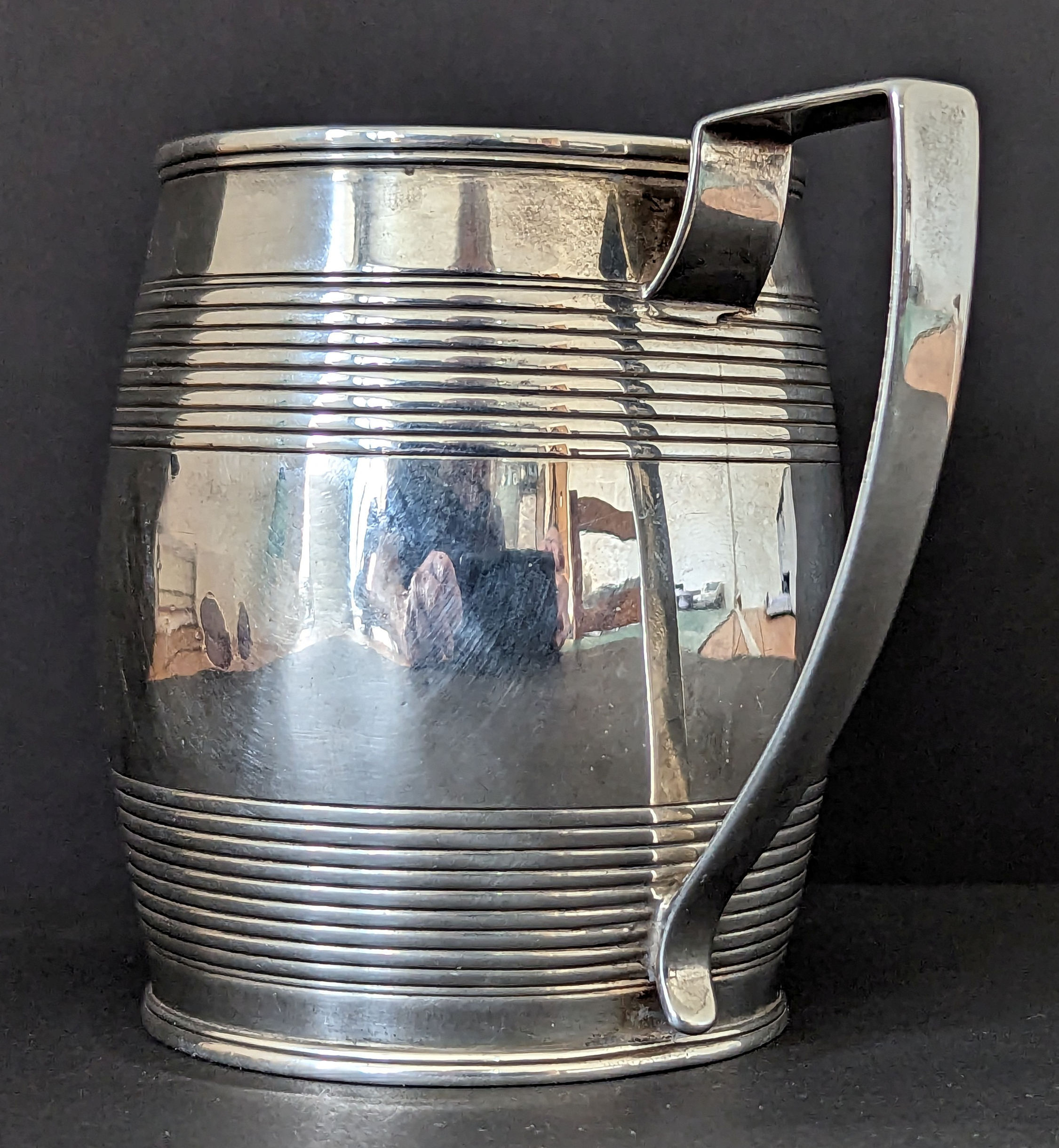 1809 Georgian Solid Silver Barrel Christening Tankard. 156,6 Grams
