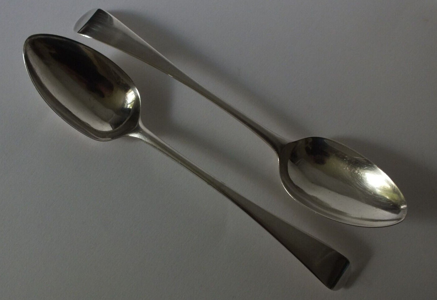 1787 Solid Silver Georgian Pair of Tablespoons  made by Hester Bateman