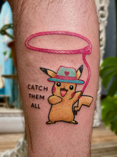 Tattoo color pikachu couleur Pokémon