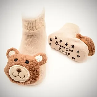 Teddy Bear Baby Rattle Socks