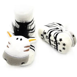 Zebra Baby Rattle Socks