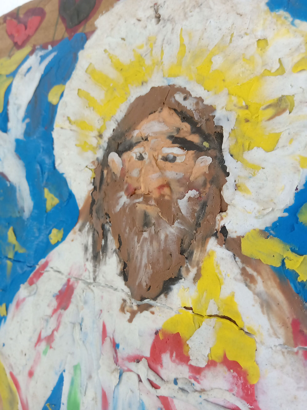 Miniatura: Replica de la obra "Sagrado Corazón" en plastilina