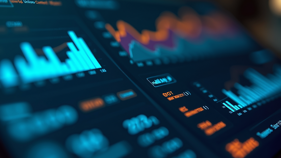 Close-up view of a digital dashboard showing team performance metrics