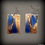 Thumbnail: Blue and Gold Sandy Delta Marbled Earrings