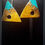 Thumbnail: Gold Ocean Abstract Triangles Earrings